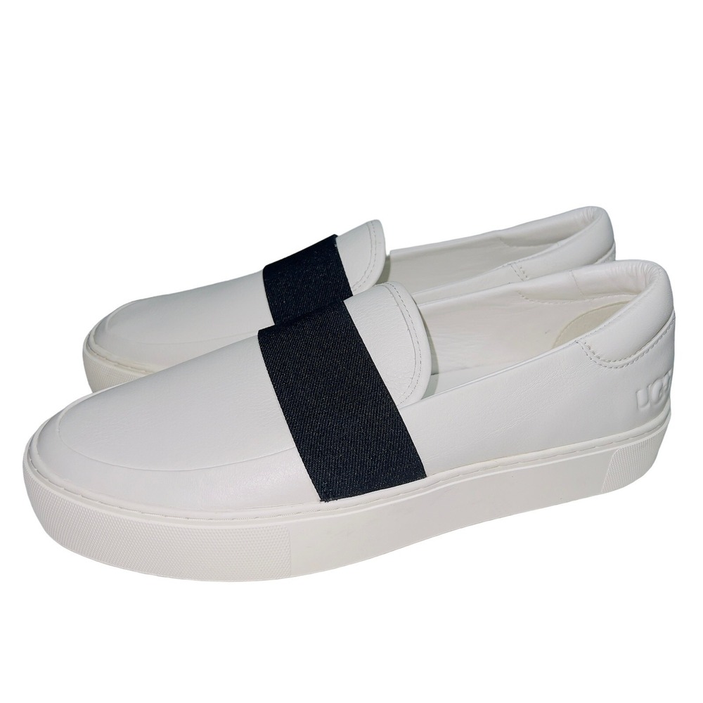 UGG Chayze Casual Low Top White Leather Women's Sz 9.5 Slip On Sneakers 1112415